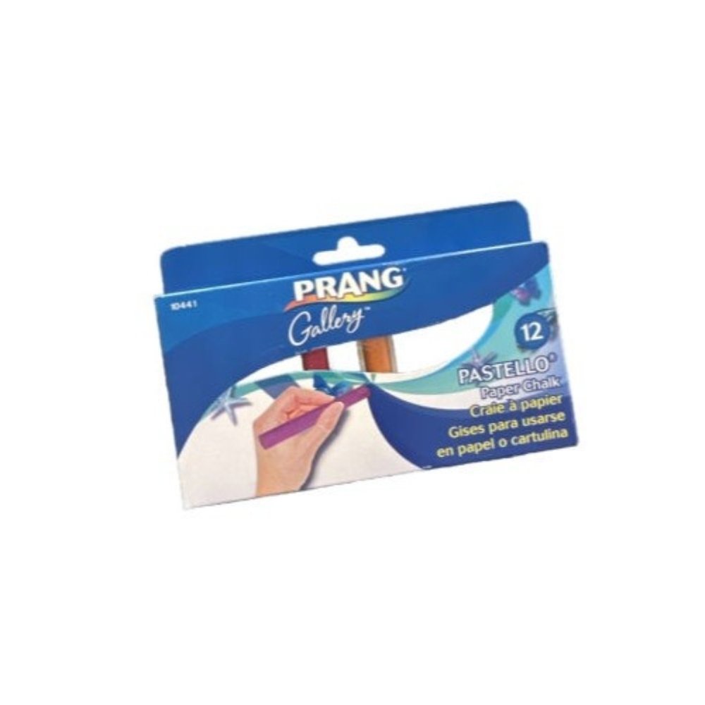 Prang Pastello Colored Paper Chalk, Assorted Colors, 12 Colors, NEW